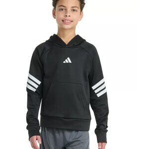Adidas Boys Long Sleeve Pull-On Hoodie Sweatshirt NWT